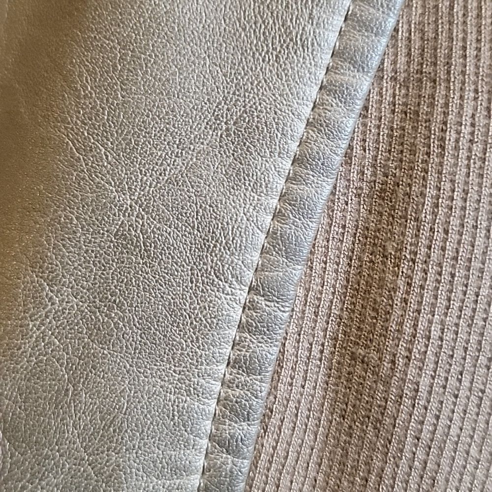 Sebby-Taupe Diagonal zip faux leather jkt. S. NWT. - Picture 7 of 7